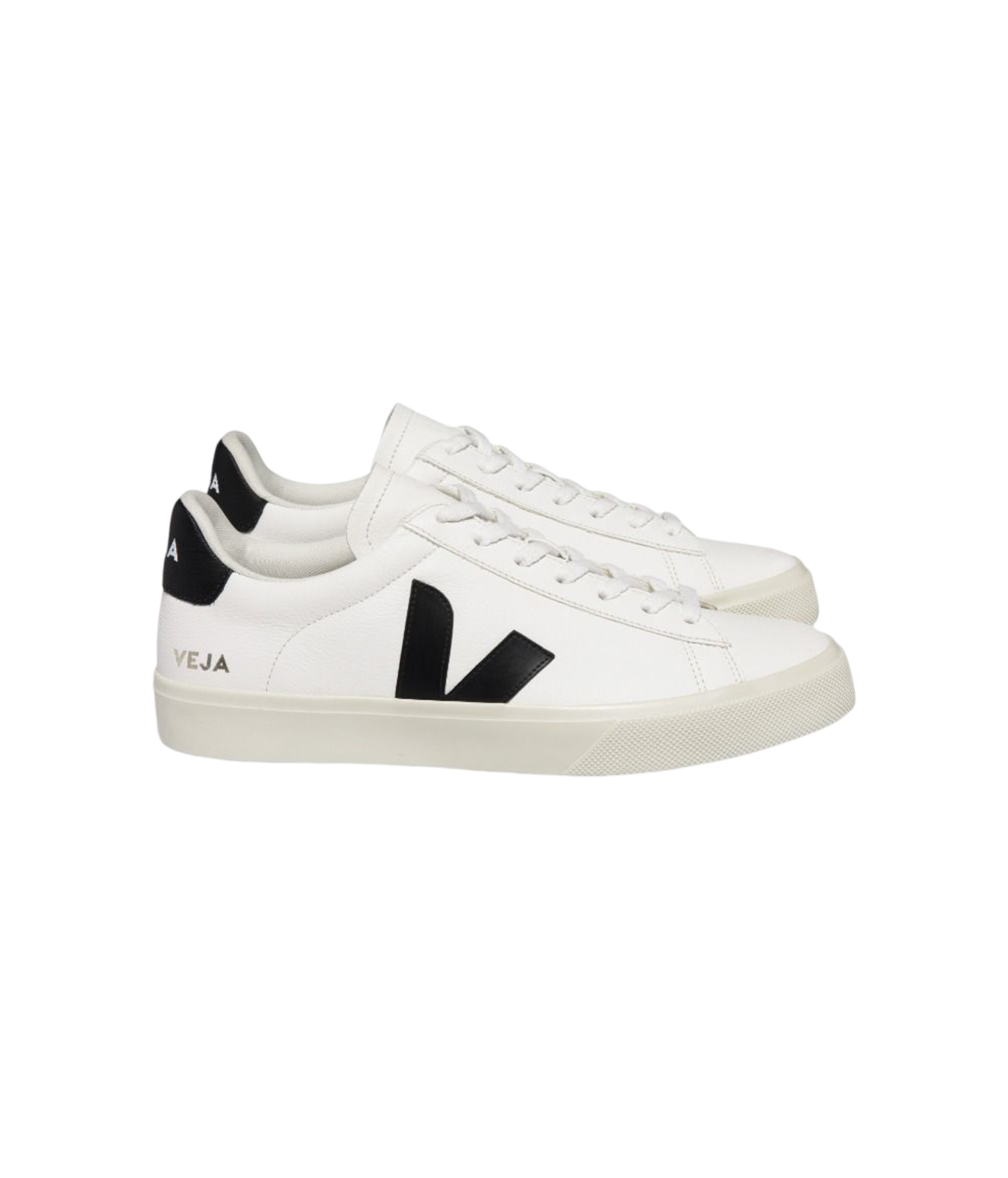 VEJA CAMPO LEATHER WHITE BLACK