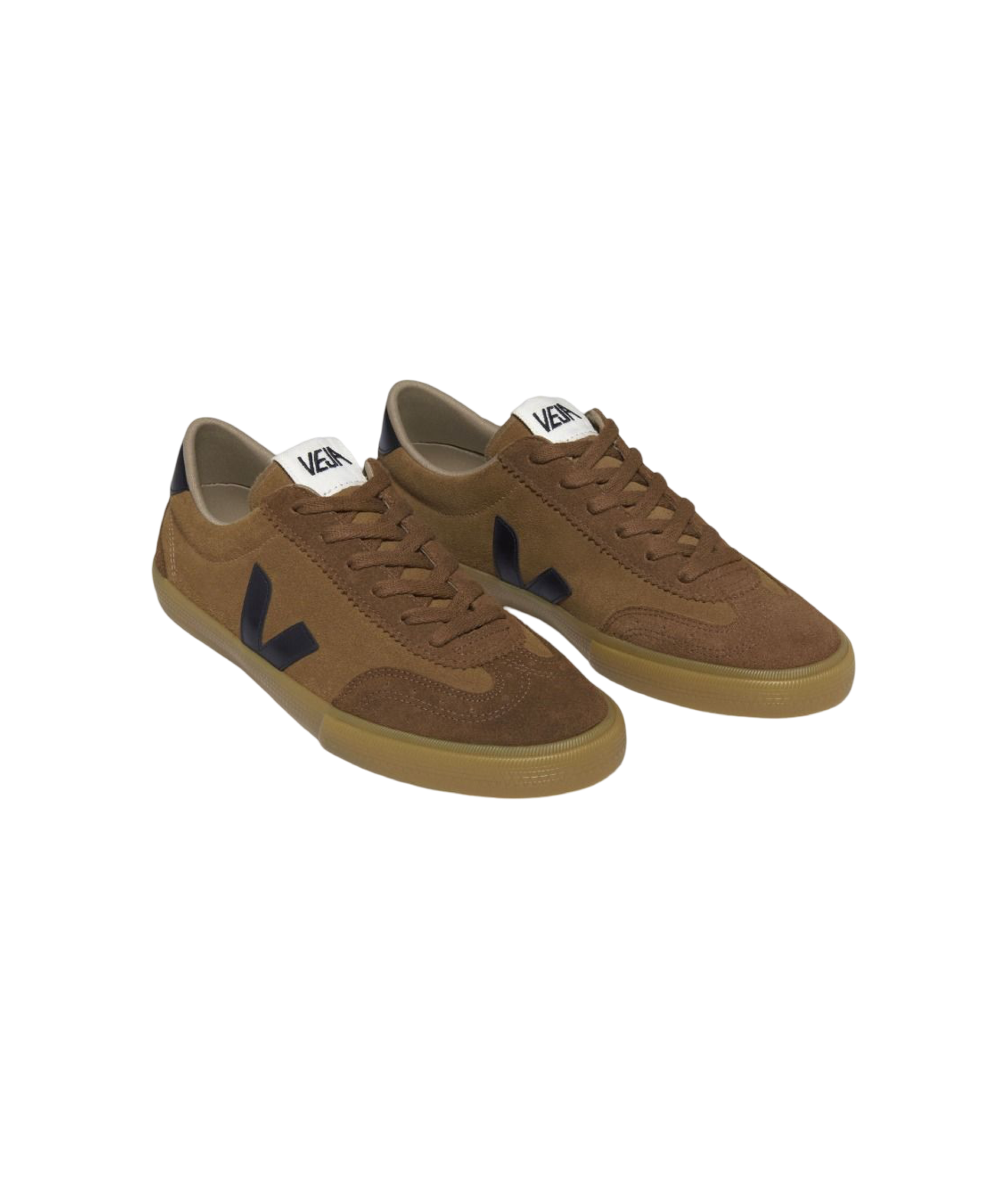 VEJA VOLLEY SUEDE CAMEL BLACK