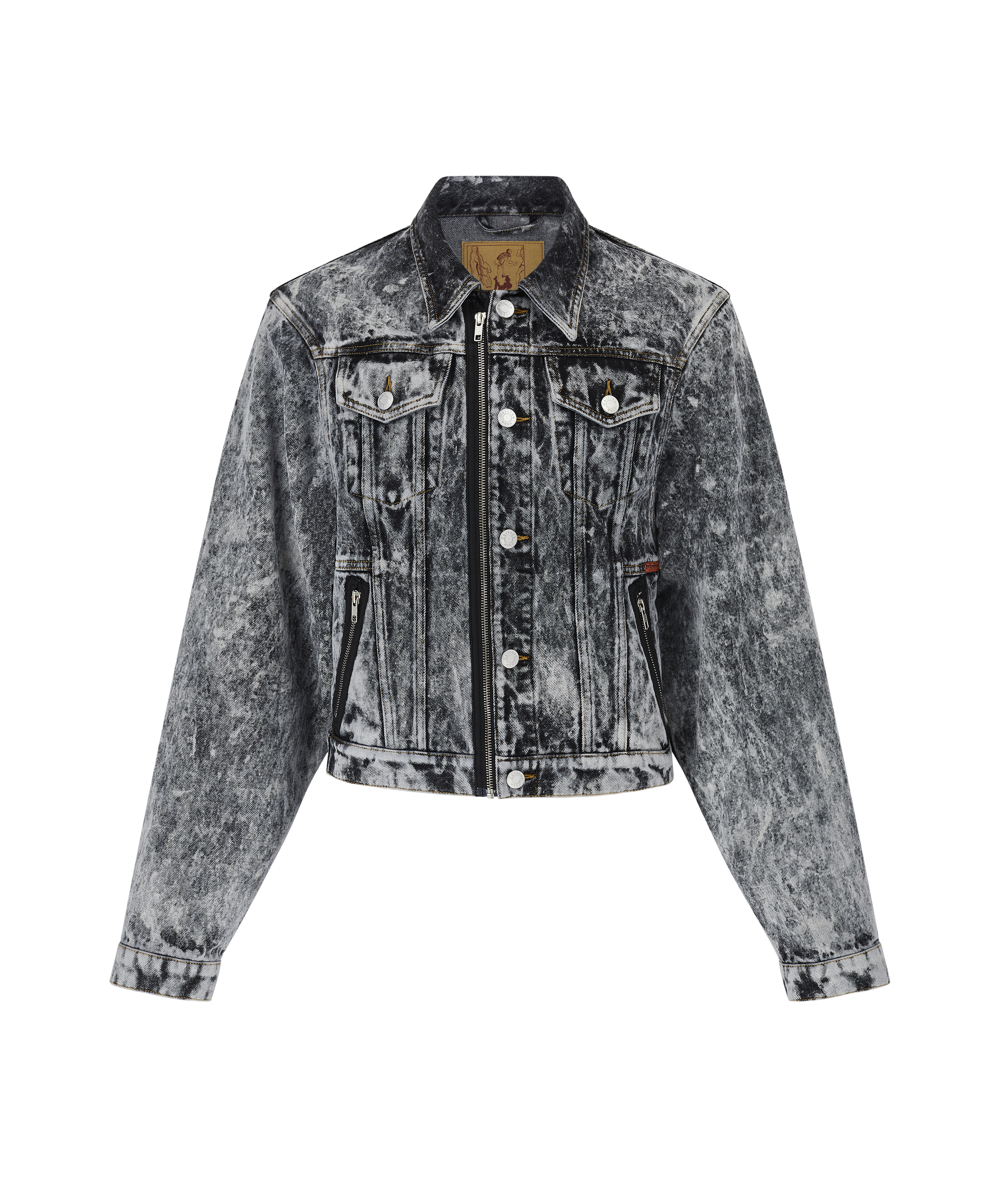 Zip Front Denim Jacket